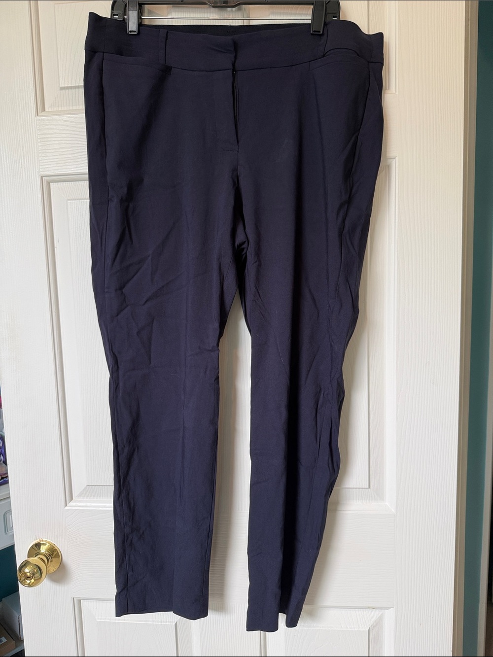 Lane Bryant Dark Navy Straight-Leg Dress Pants